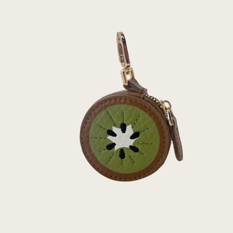 Classical chain pouch charm keychain wallet mini zipper coin purse earphone bag key ring pink strawberry peach pendant birthday gift 111