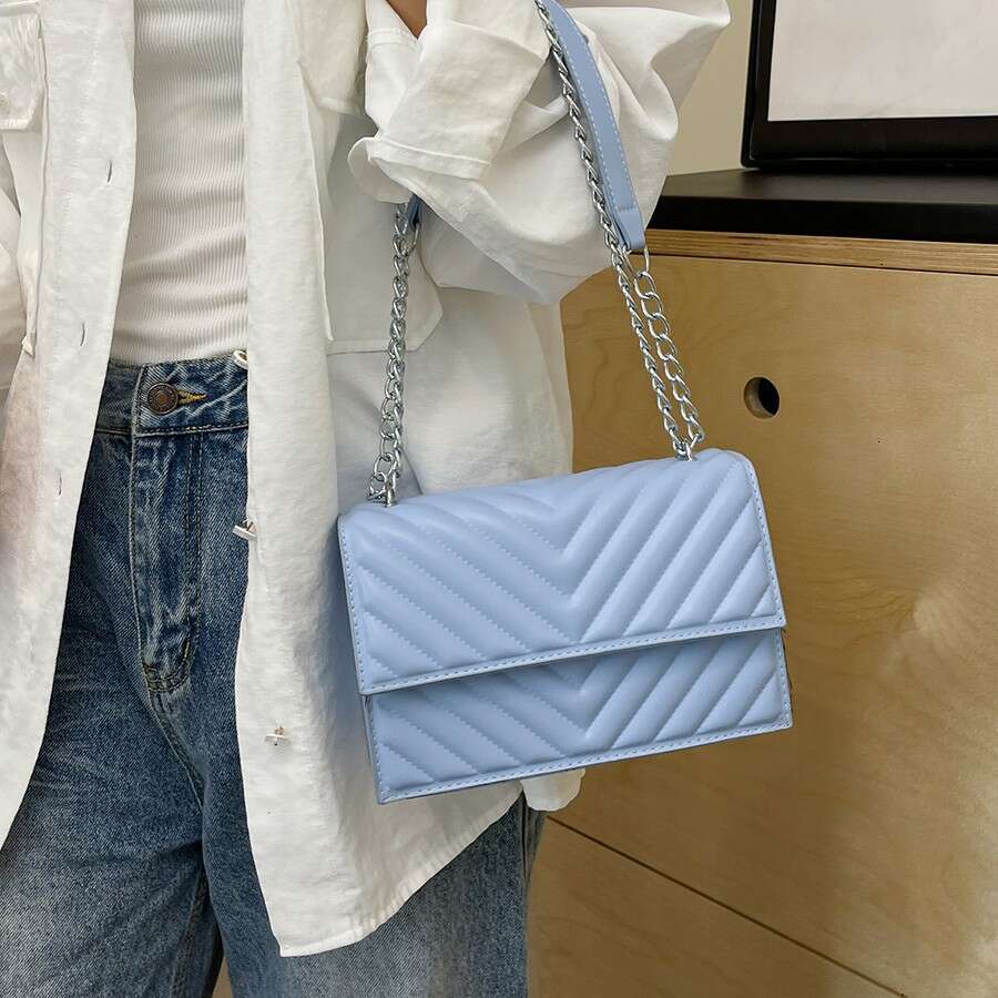Women's Bags Embossed Quilted Fashion Simple Trendy Chain 2025 New Stylish Single Shoulder Crossbody Bag