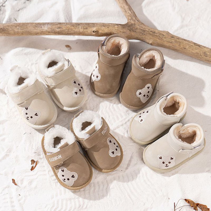 Infant Winter Plush Boots For Toddler Warm Thick Boots Baby Kid's Cotton Shoes Faux Fur Boots Sizes US5C-US13C 000504