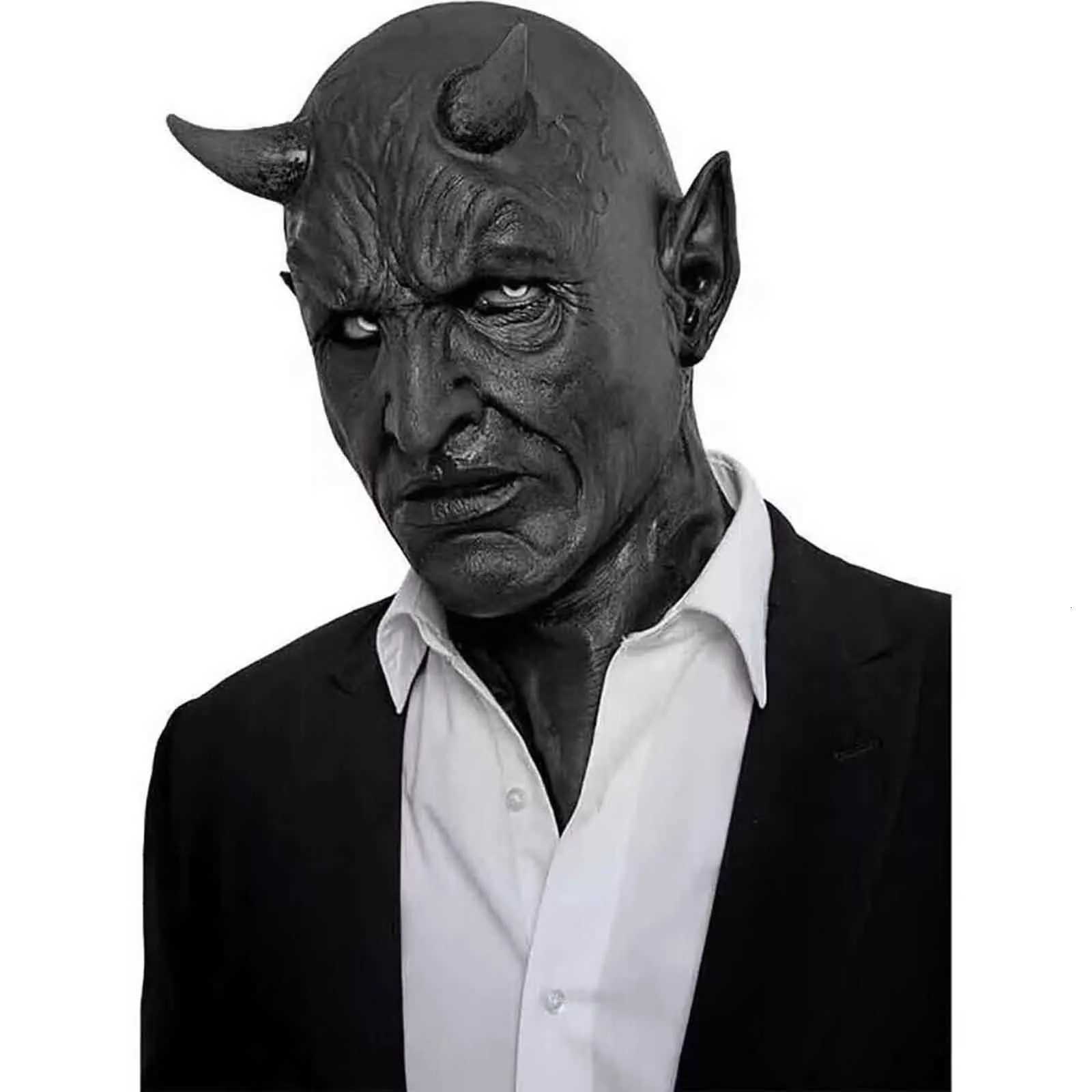Halloween Horror Mask Magic Horns Adult Zombie Monster Vampire Role Playing Demon Scary Fear Party Game Props Y250814