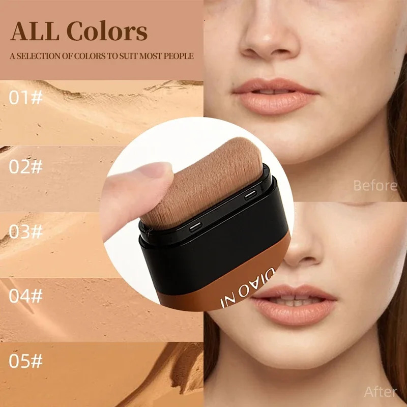 Matte Foundation Cream Stick Multi-Use Eraser Makeup Full Coverage Waterproof Lasting Oil-control Cover Base With brush 250813