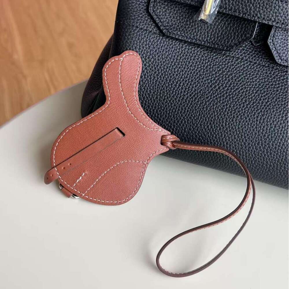 Designer Bag charms Lambskin Saddle Bag Charm Fashionable and High-end Genuine Leather Pendant Handmade Accessory