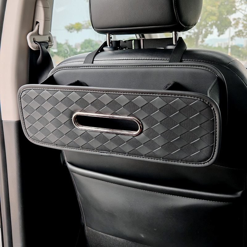 Car Organizer Car seatback storage box, multi-functional tissue box, car water cup holder, seat back storage compartment, interior decorations