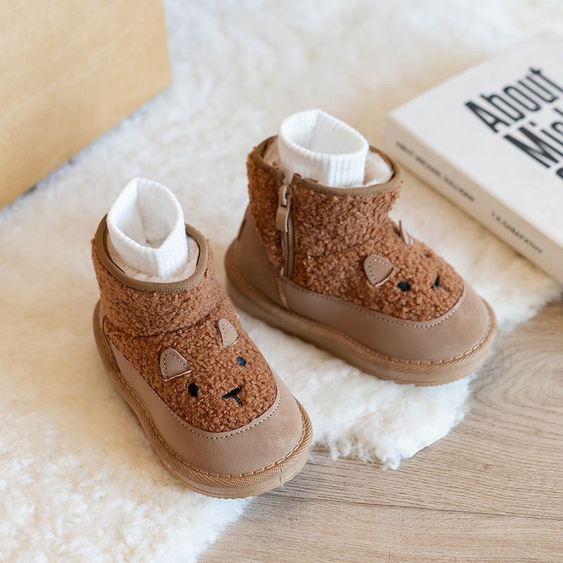 Infant Snow Boots For Children 2025 Cute Cartoon Little Toddler Plush Boots Thick Warm Cotton Shoes Kidsnest Kids Winter Boots Sizes Sizes US1C-US9C