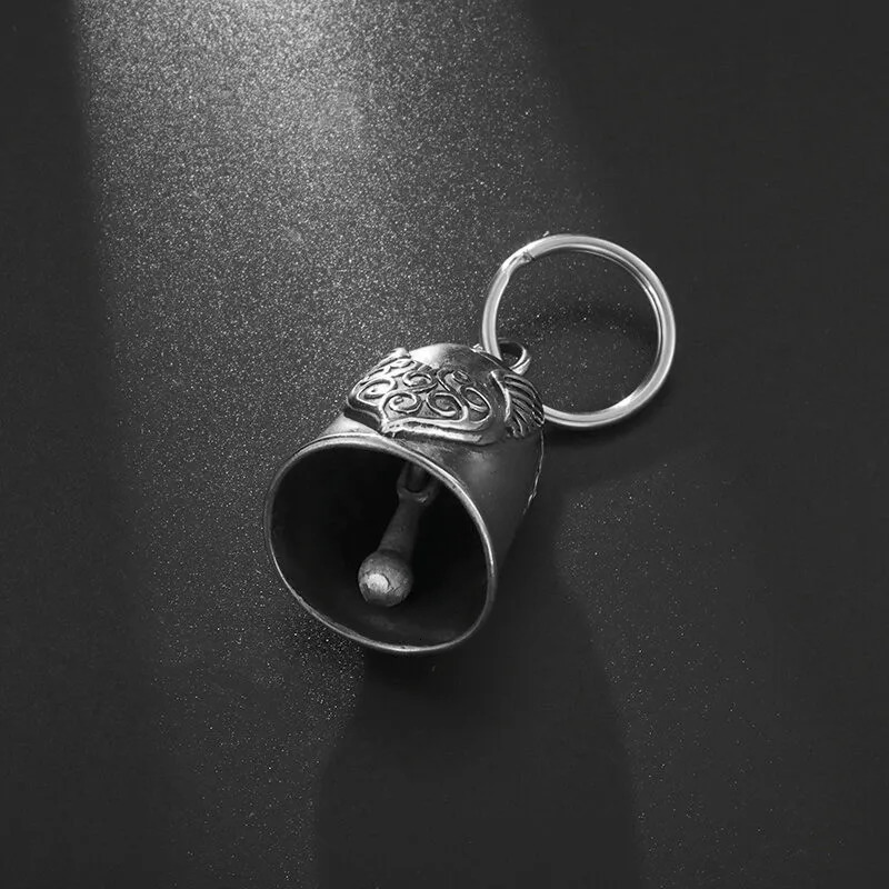 Vintage Punk Love Angel Wings Bell Pendant Motorcycle Bell Necklace for Men Motorcycle Riding Amulet Accessory Jewelry 250812