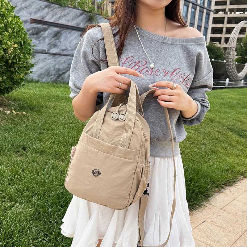 Outdoor Commuter Backpack Womens Three-Use Crossbody Bag 2025 Summer New Large-Capacity Handbag Backpack for Women XJ250814
