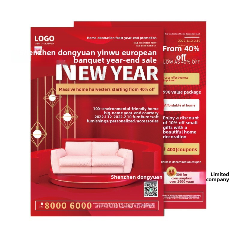 Advertising Exhibition Brochure Printing Coated Paper off Pages Poster Color Manual DM Single Album Customization