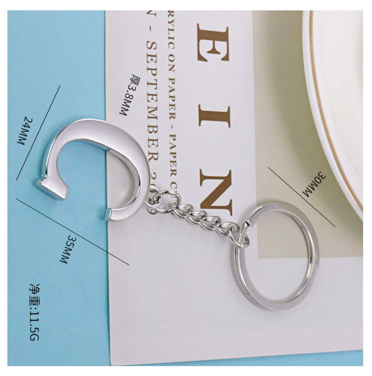 Key Rings Jewelry Diy A-Z 26 Letters Keychains Stainless steel Car Ring Men Women Charm Gift Chain Party Customized small gift keychain, personal name