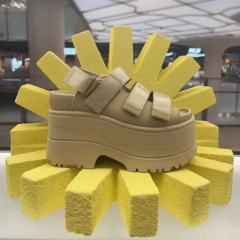 11CM High Platform Sandals Women Summer Hidden Heel Casual Mules Shoes Female Outdoor Beach Slippers Breathable Chunky Sneakers W250814