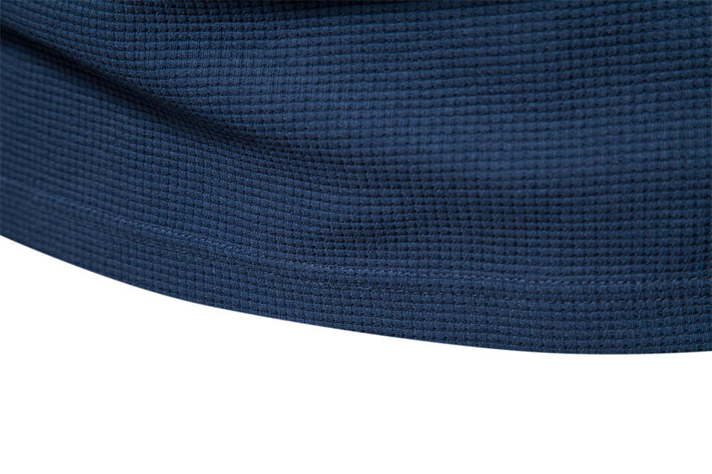 Premium Men's T-Shirt | 100% Cotton Waffle Knit Pocket Tee | Casual Crew Neck Top European size: S-2XL