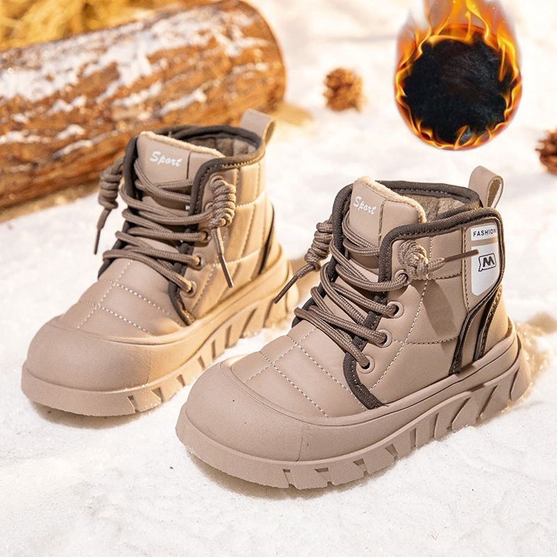 Youth Girls Boys Boots Children Winter Shoes Outdoor Windproof Waterproof Kidsnest Kids Sneakers Soft-soled Non-slip Toddler Boots Sizes US9C-US5Y 000