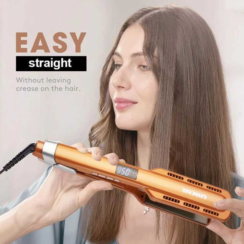 Professional Tourmaline Ceramic Hair Straightener LCD Display Flat Iron Fast Heat Curling and Straightening Salon W250814
