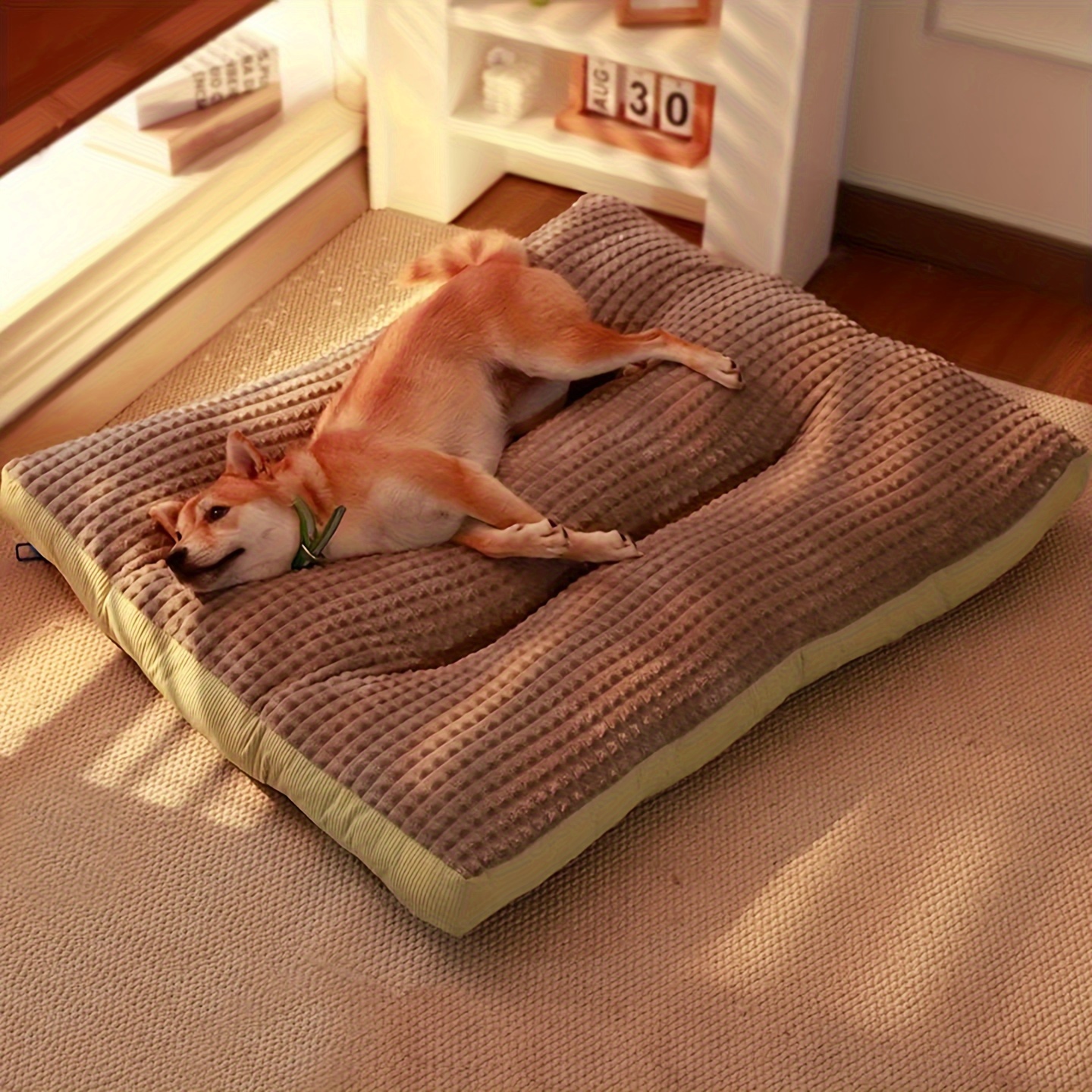 Durable Pet Sleeping Mat for Cats Small Medium Dogs Detachable Washable Soft Fluffy Multi-Scenario Use