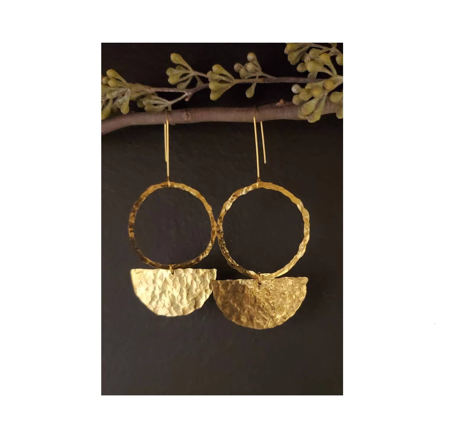 Brass Earring for Customized Size Exaggerated Designer Earrings Night Party Wear Items