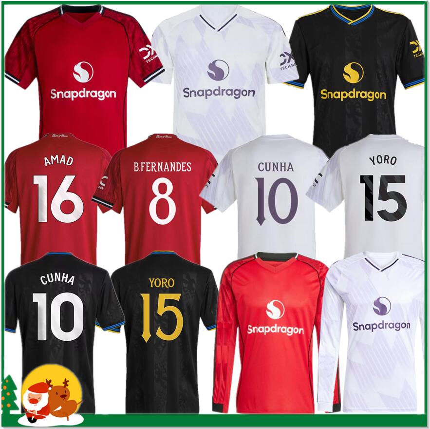 25 26 Cunha soccer jerseys Fans Player ANTONY ERIKSEN B.FERNANDES SESKO football shirt 2025 CASEMIRO Elanga GARNACHO MOUNT MARTINEZ HOJLUND MBEUMO