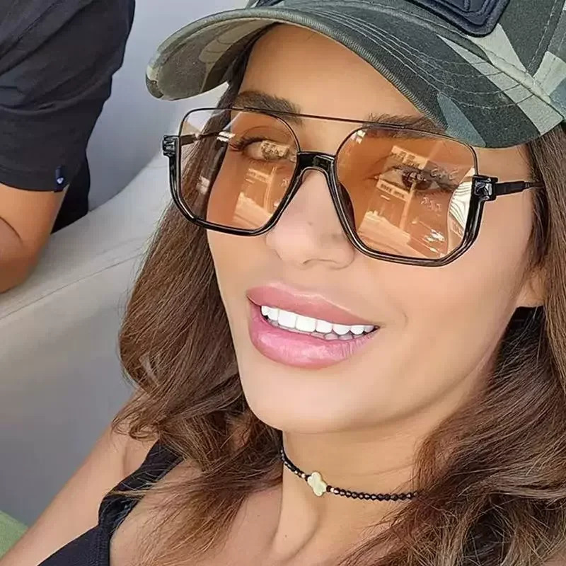 2025 Vintage Oversized Sunglasses Fashion Men Women Square Shades Eyewear Trendy Ins n UV400 Sun Glasses 250804