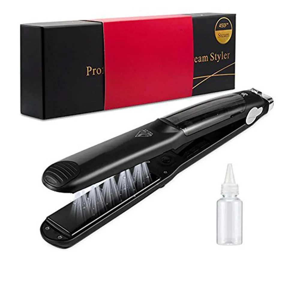 Household Hair Straightener Professional Steam Hair Flat Iron Ceramic Vapor Straight Curling Dual-use Hair Beauty W250814