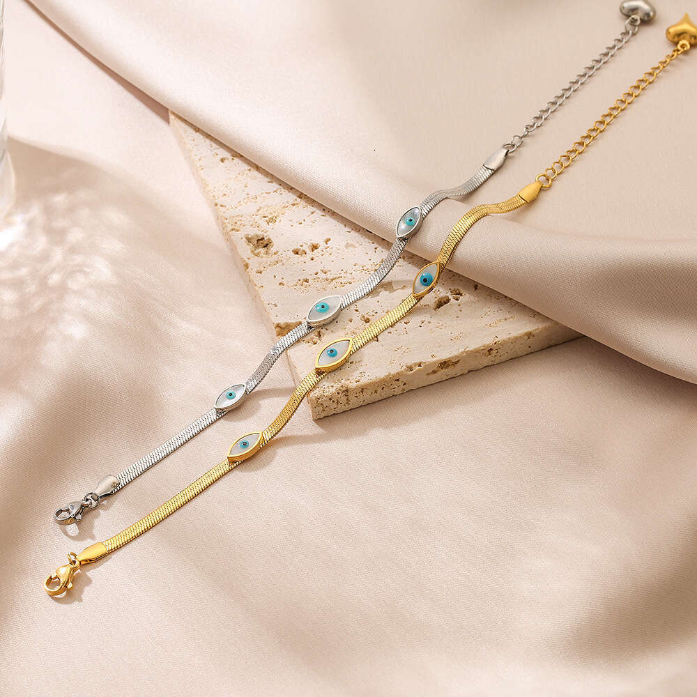 Designer New Niche Personality Jewelry for Women Devil's Eye Titanium Steel Snake Chain INS Simple Bracelet