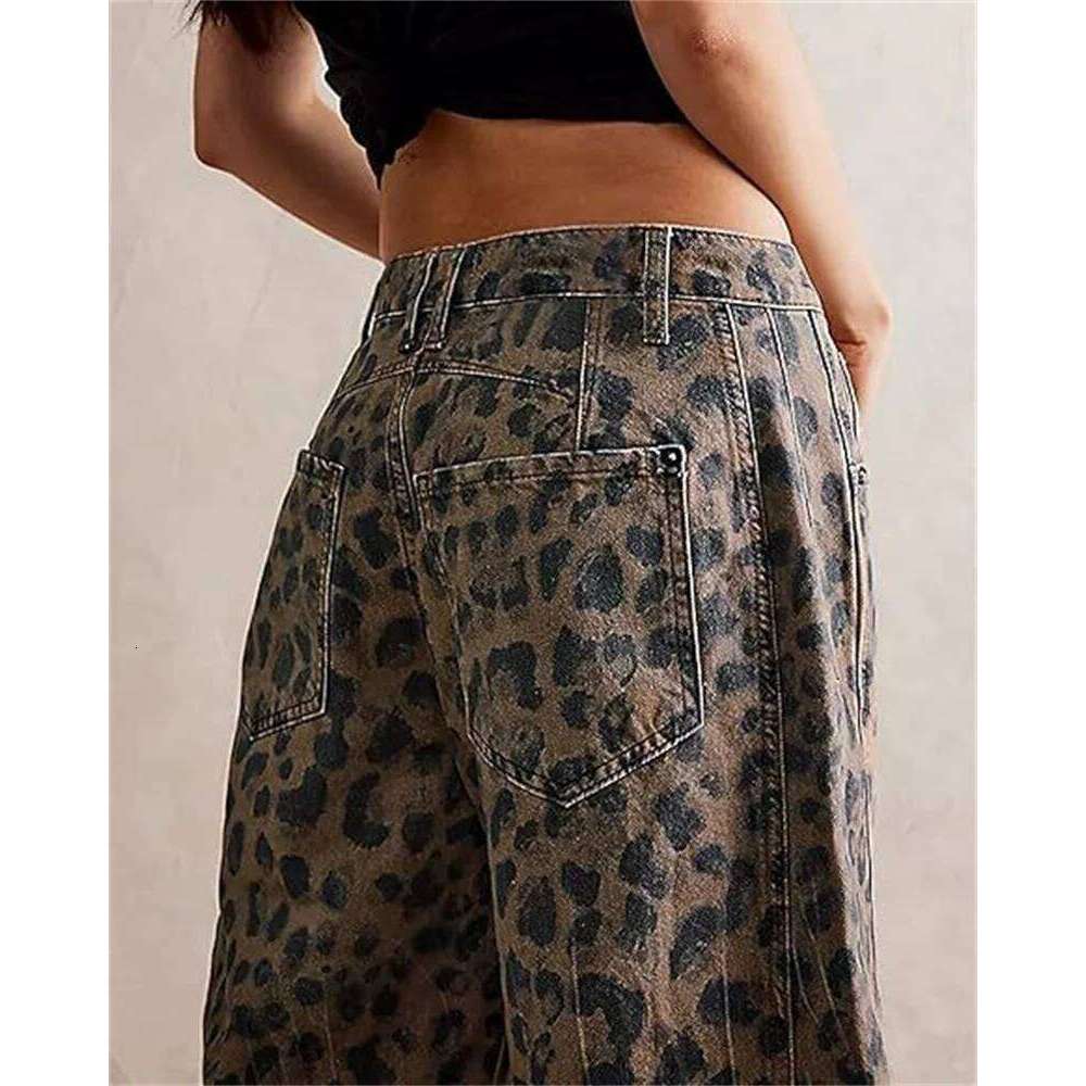 Haruku Y2K Casual Jeans Autumn Women's Streetwear Retro Fashion Mid Waisted High Street Loose Wide Leg Denim Pants