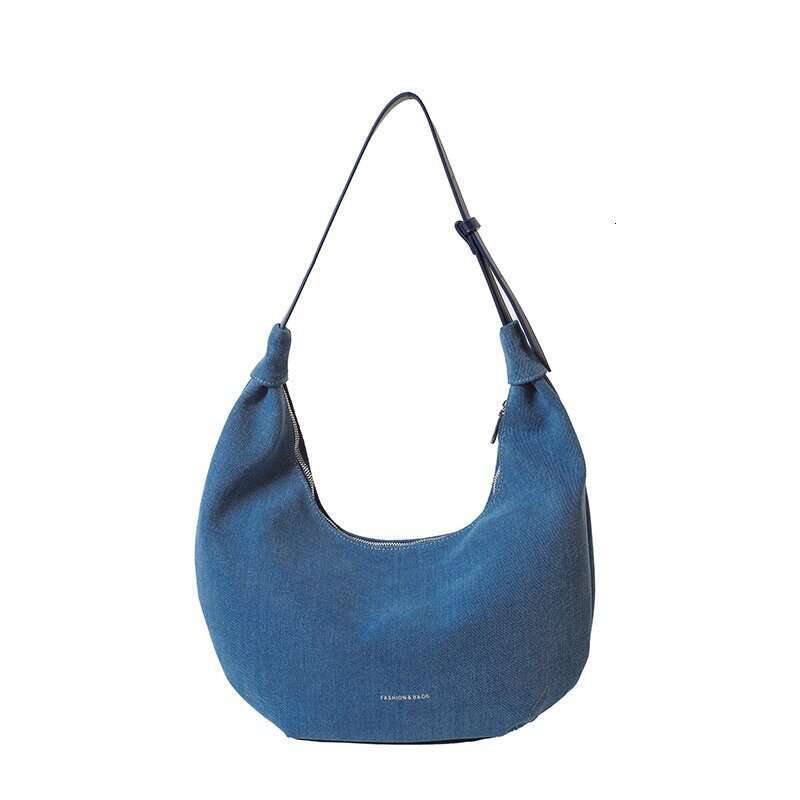 Fashion Versatile Niche Design Denim Underarm Bags Designer Women for Women 2025 New Korean Ins Simple Casual Shoulder Bag