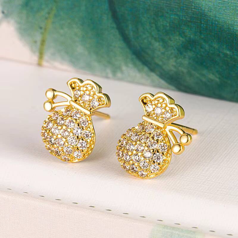 Prata al por Mayor Cuff Aretes Large Pure Sier Exaggerated Crystal Fashion Earrings