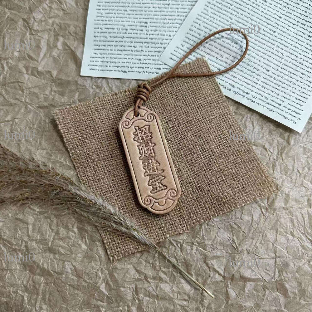 New Cowhide Bag Tree Paste Leather Rope Wedding Celebration Meaning Souvenir Car Pendant