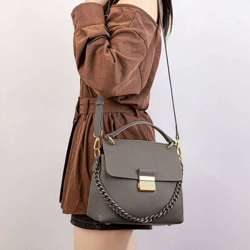 Designer Luxury Toptrends Real Genuine Leather Handbags For Women New Designer Top Handle Office Ladies Shoulder Crossbody Bags