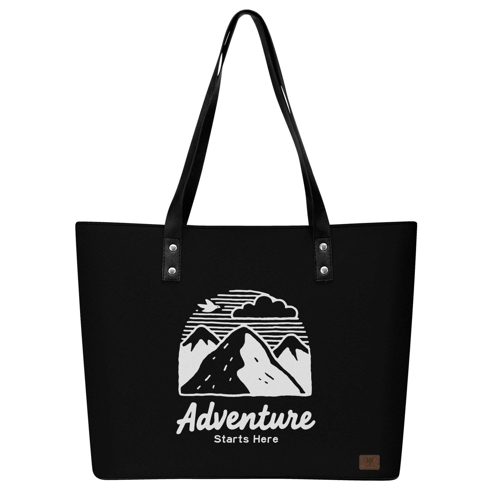 NXY Shopping Bag Black Zipper Pattern Lager Capacity Bag Handbag Bag Takeaway Bag Storage Reusable Shopping Pouch Handbags