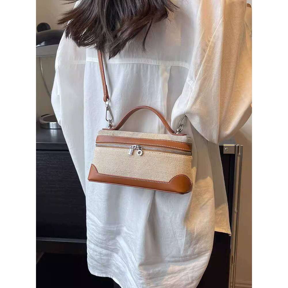 Color-Block Casual Handbag for Women New Canvas Small Square 2025 Autumn Winter Niche NEW free shipping Fashion Crossbody Bag