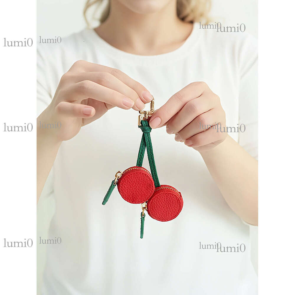Cherry Fruit Keychain Mini Cute Coin Pouch Exquisite Small Versatile Accessory Bag Pendant