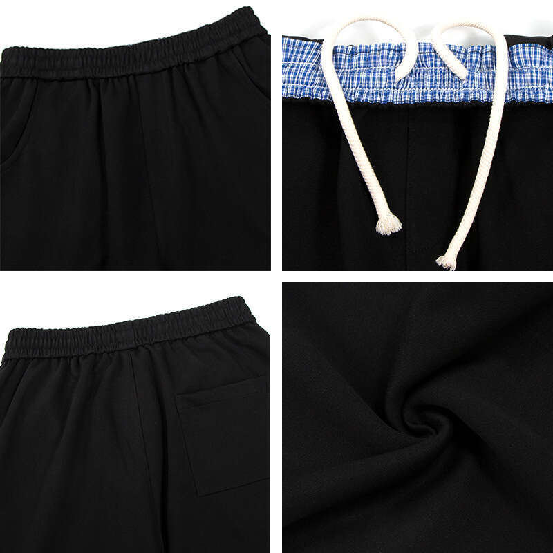 American Style Solid Color Scimitar Sweatpants Unisex Trendy Loose Straight Wide-Leg Casual Long Pants B5