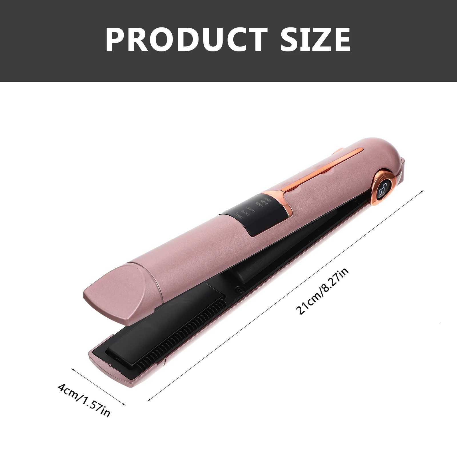 Compact USB Rechargeable Hair Straightener Curler Adjustable Temperature Portable Hair Styling Tool for Home Barbers Hair Care W250814