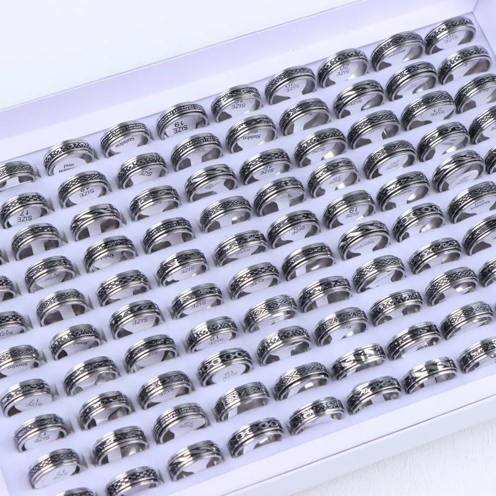 10pcs/lot Wholesale Fashion Simple Stainless Steel Ring For Men Women Beautiful Trendy Punk Jewelry Vintage Birthday Party Gifts 250811