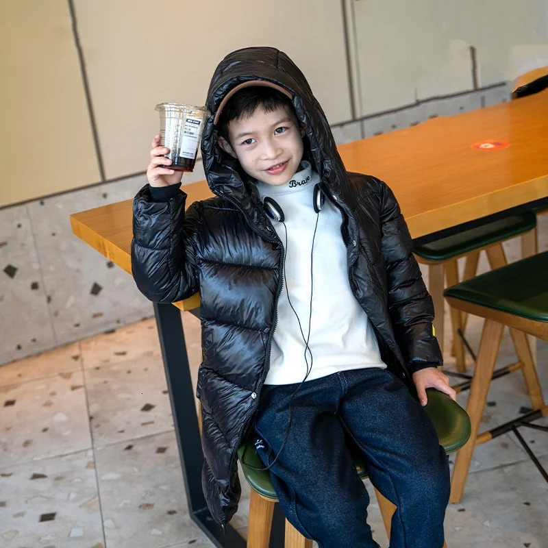 Boys Down and cotton Jacket Windbreak Outerwear Stylish Thicken Winter Autumn Warm Teenagers Christmas Gift Childrens Clot 250813