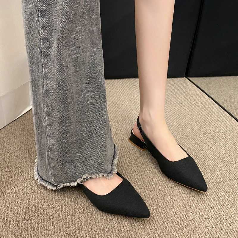 2024 High Quality Ladies Shoes Slip-on Womens Sandals Fashion Slingbacks Office and Career Hot Sale Plus Size Closed Toe Sandals W250814
