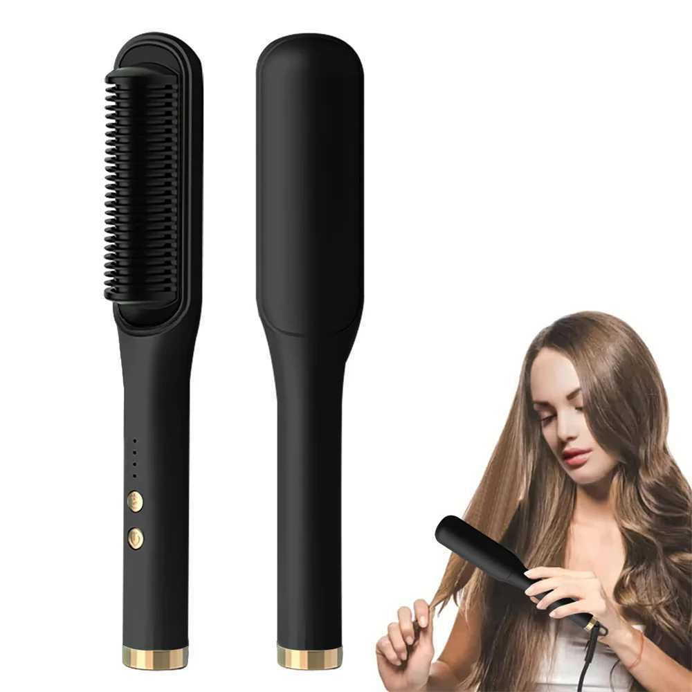 Fast Heating Hot Air Comb Multifunctional Electric Comb Curling Iron Styler Hair Straightener Brush Hair Straightening Brush W250814