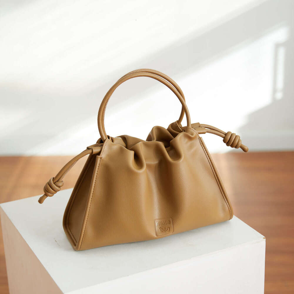 for Women High-End 2025 New Niche Design Soft Leather Pleated Cloud French Style Shoulder Crossbody Underarm Bag