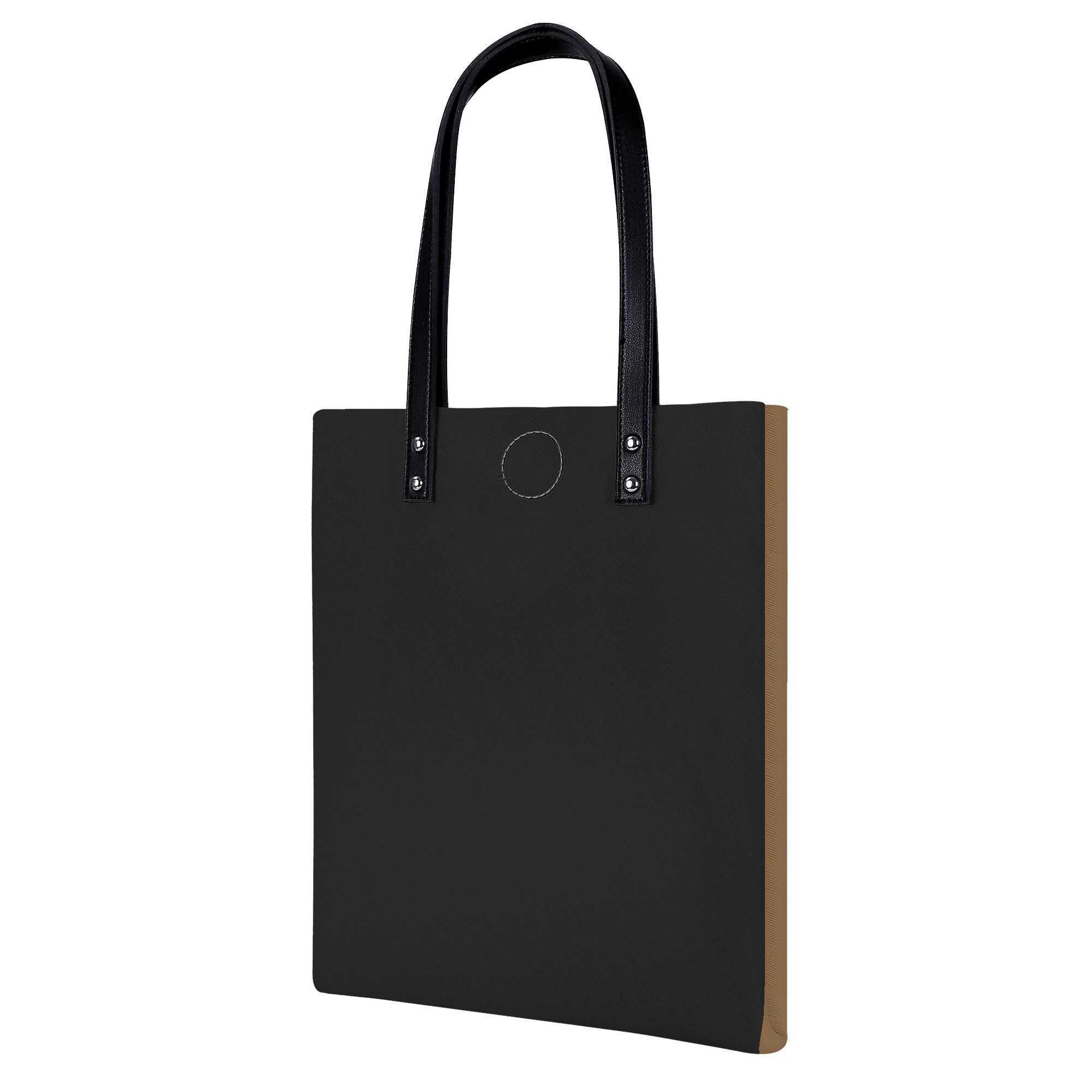 NXY Shopping Bag brown leather Pattern Lager Capacity Bag Handbag Bag Takeaway Bag Storage Reusable Shopping Pouch Handbags