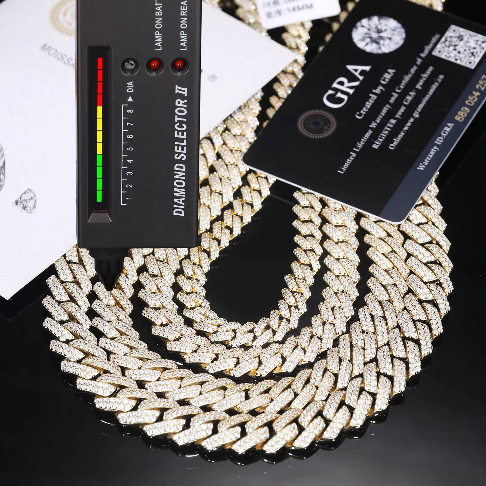 Young Boy Hip Hop Jewelry Wholesale 8mm-14mm 14K Gold 925 Silver 2 Row VVS Moissanite Diamond Iced Out Cuban Link Chain Necklace