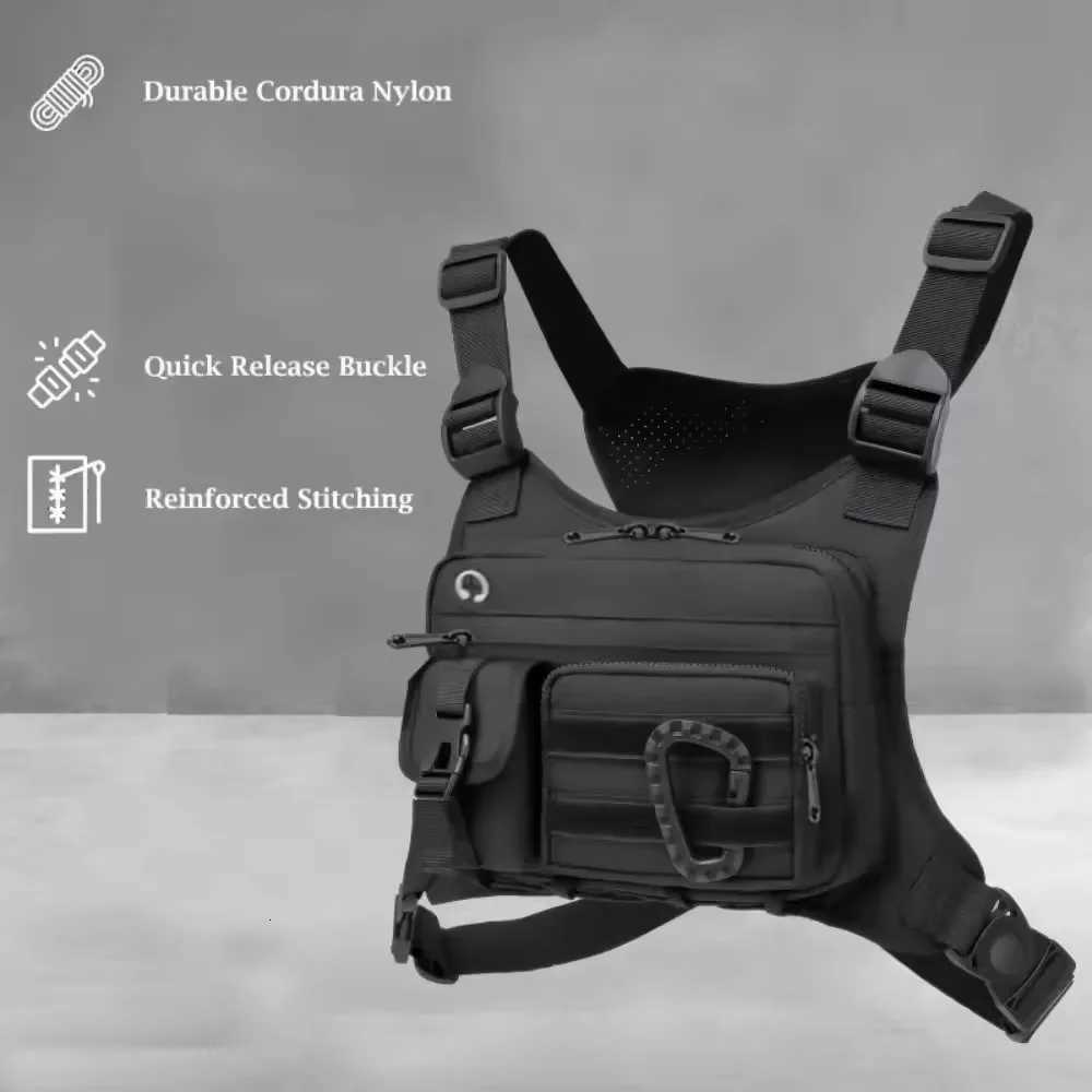 Mens Tactical Chest Bag Outdoor Tactical Vest Outdoor Sports Cycling Vest Multifunctional Pack Y250814