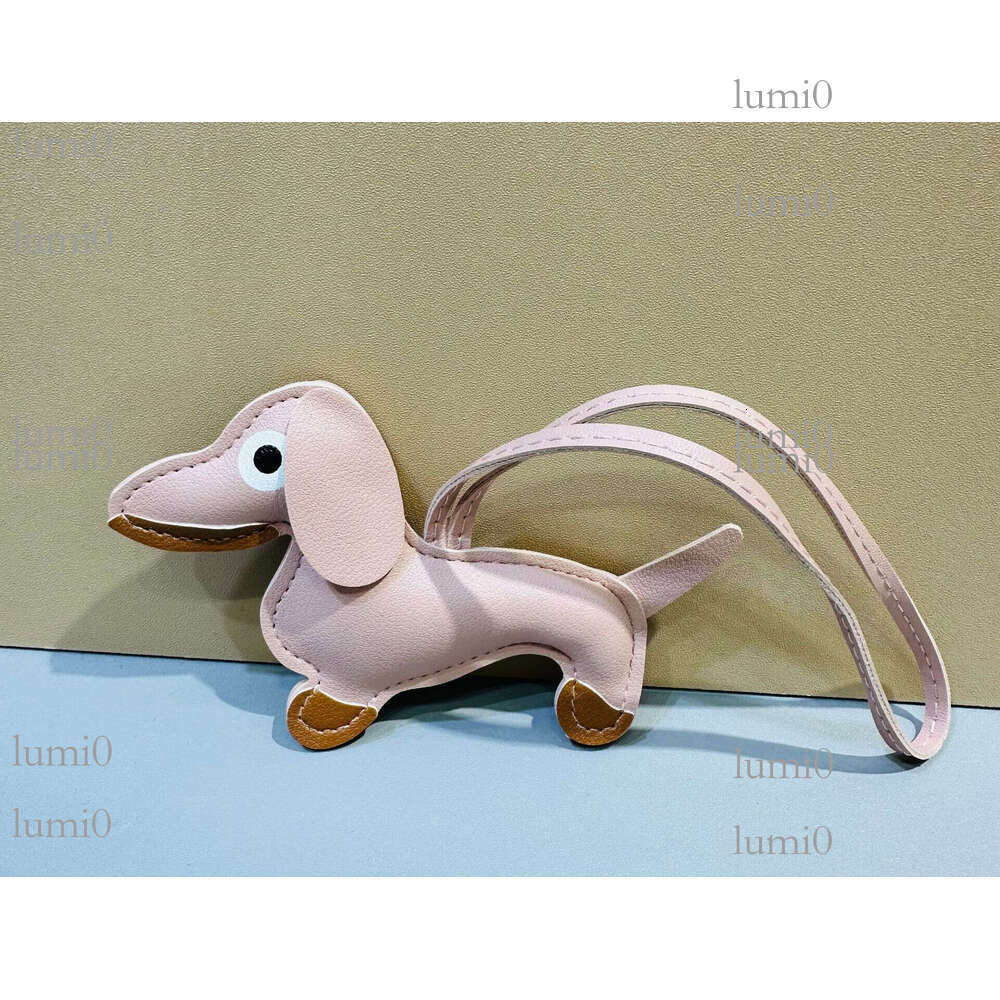 New Trendy Dachshund Dog PU Pendant Bag Charm Cute Cartoon Decoration Small