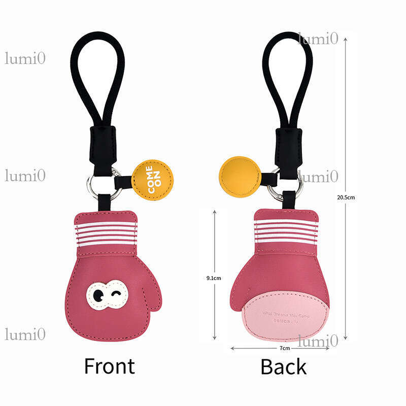 Creative Keychain Simple Cartoon Table Tennis Badminton Boxing Sports Event PU Pendant Small Gift