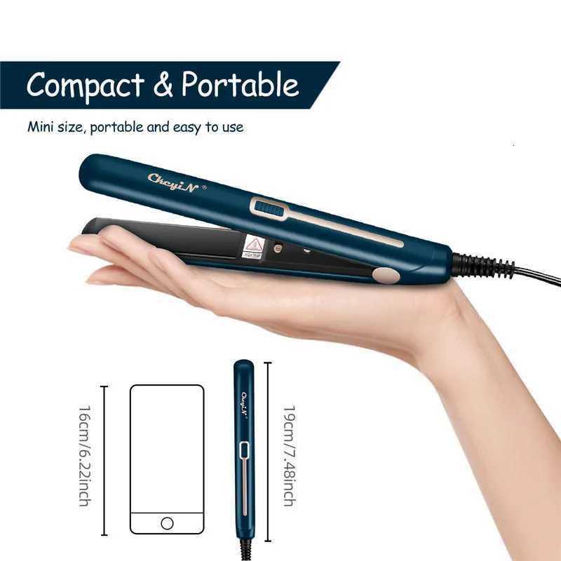 Mini Professional 2 in 1 Portable Hair Curler Hair Straightener Flat Iron Hairs Straightening Corrugated Iron Styling Tools 48 W250814