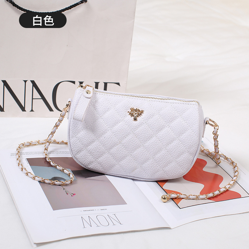 Caviar Small Square Women's New Trendy Fashion High-end Sense Stylish Chain Shoulder Crossbody Bag