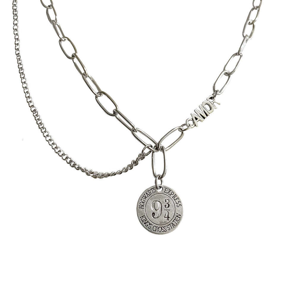 DHcollection Potter Ticket Round Pendant Necklace Bracelet