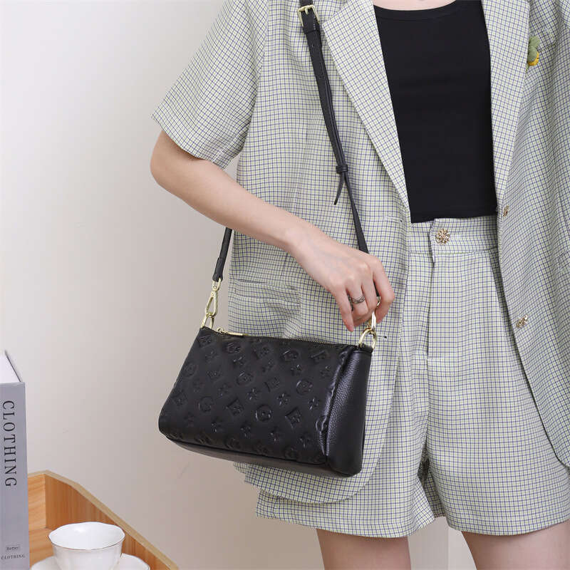 Hot Selling Top Layer Cowhide Women's New Casual Versatile Single Shoulder Crossbody Genuine Fashion Multi-Layer Soft Leather Underarm Bag Design