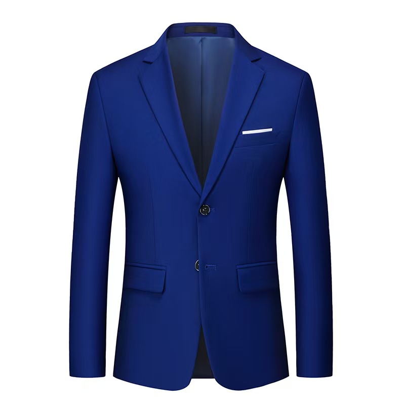 T1437 men's suit with good texture, three-dimensional, iron-free, crisp, thick, two-button small suit for business casual wear