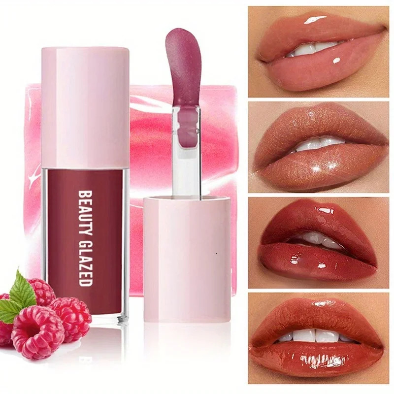 Hydrating Plumping Jelly Lip Balm - 5 Colors Glossy Finish with Plant Squalene Suitable for All Skin Types 250812