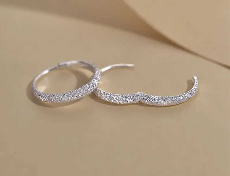 925 Silver Needle Piercing Circle Charm Hoop Earring For Women Girls Party Wedding Jewelry XJ250814