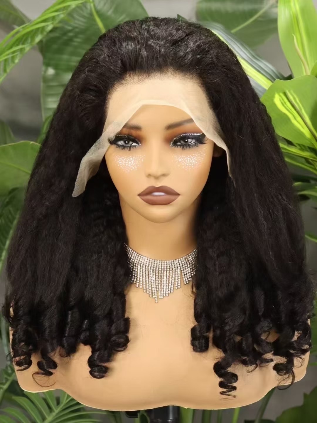 250% Density New Roll Kinky Straight 13x4 Lace Front Human Hair For Women Brazilian Yaki Straight Transparent Lace Frontal Curly Human hair Wig Natura